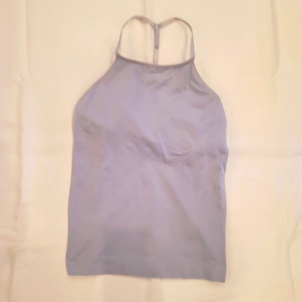 Fabletics Periwinkle Strappy Tank Top with Built-in Bra